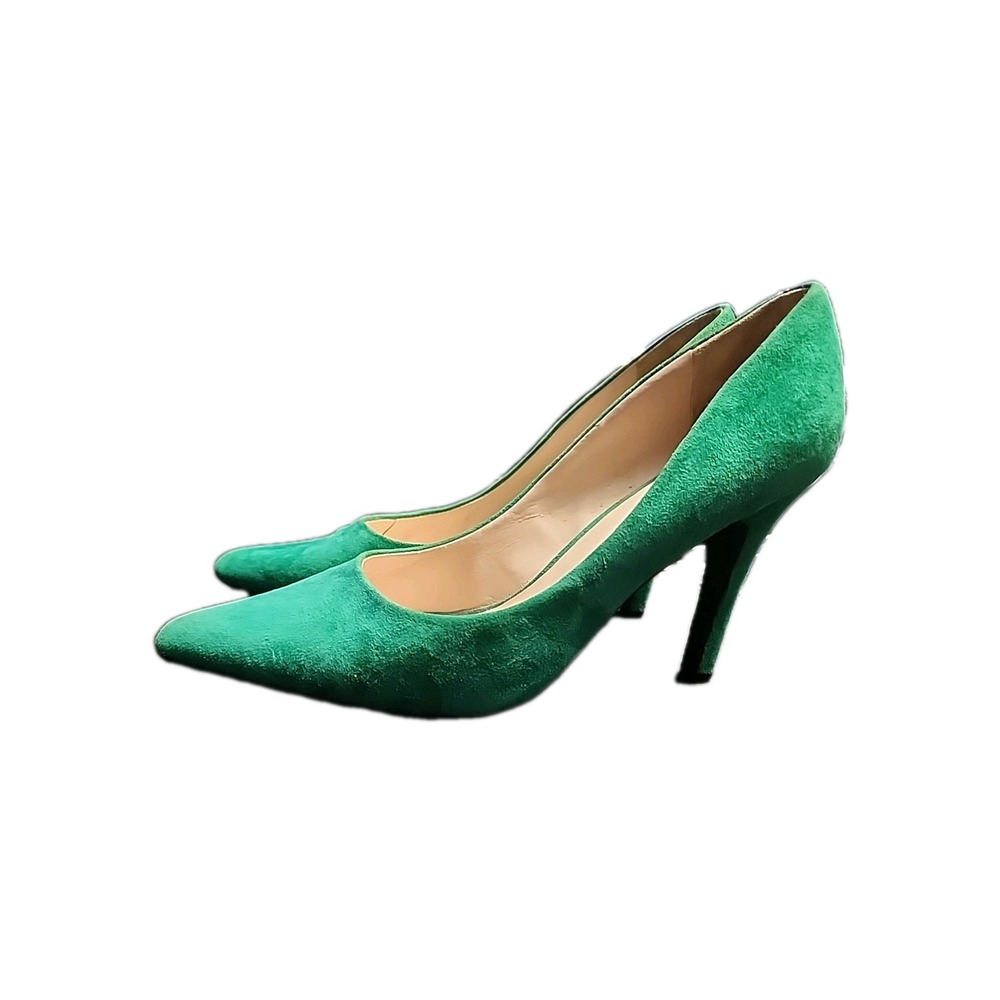 Nine West Emerald Green Suede Pointed-Toe Heels - Picture 2 of 2